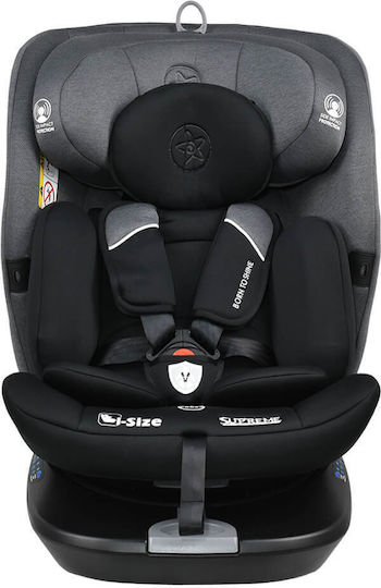 Bebe Stars Supreme Baby Car Seat i-Size with Isofix Steel Grey