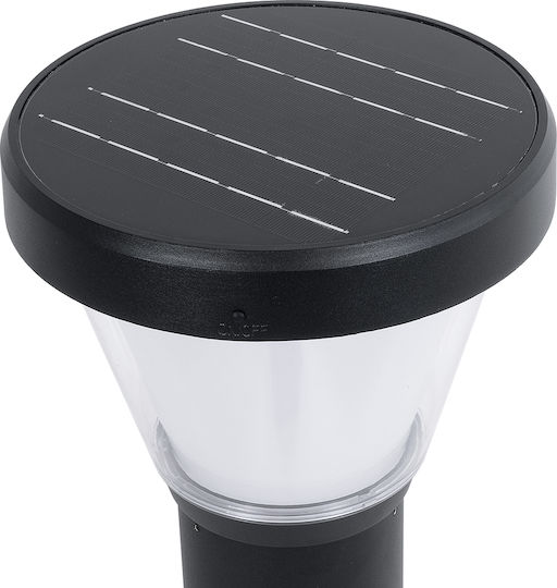 GloboStar Solar Light Floor Traffic light 10W 180lm Cold White 6000K with Photocell IP65 24cmx24cmx88cmcm