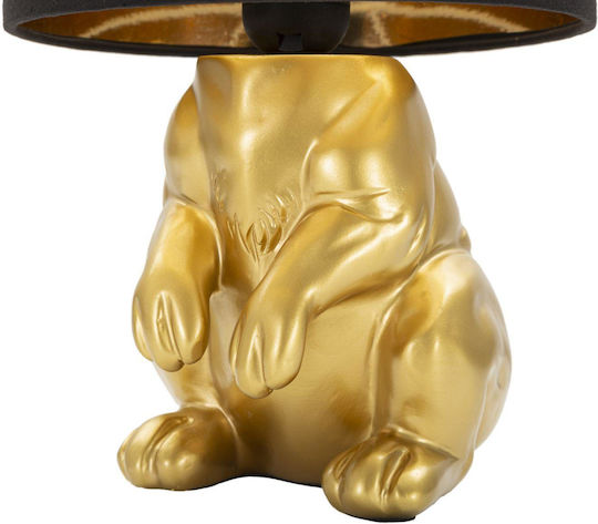 Mauro F Plastic Table Lamp with Gold Shade and Base