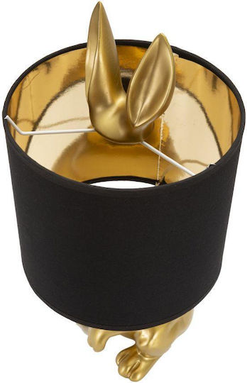 Mauro F Plastic Table Lamp with Gold Shade and Base