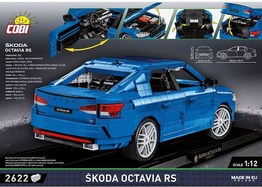 Cobi Building Blocks Skoda Octavia RS Executive Edition for 10 Plus Years 2622 Pieces