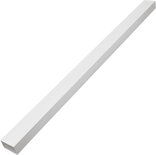 vidaXL Cable Channel with Sticker Floor made of Plastic White 1m