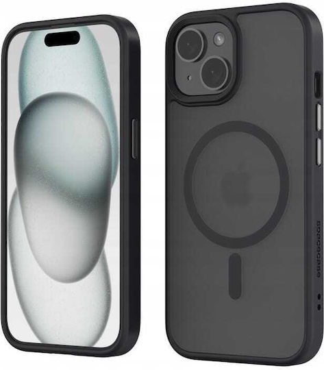 Spacecase Hybrid Magsafe Задна корица Пластмаса Черен (iPhone 15)