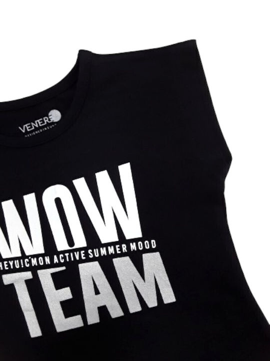 T-shirt Καλοκαρινό Wow Team Venere Black 8010685