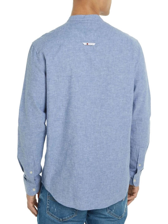 Tommy Hilfiger Men's Shirt Linen Blue
