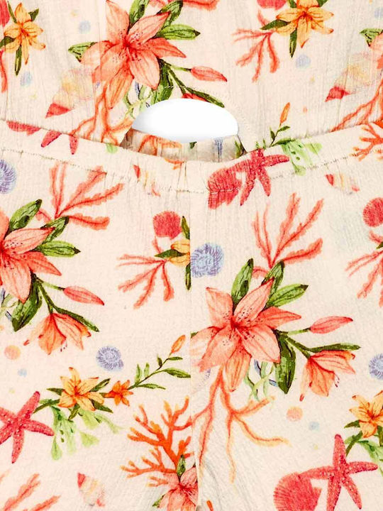 Kinderstoff-Overall-Shorts/Bermudas Ecru