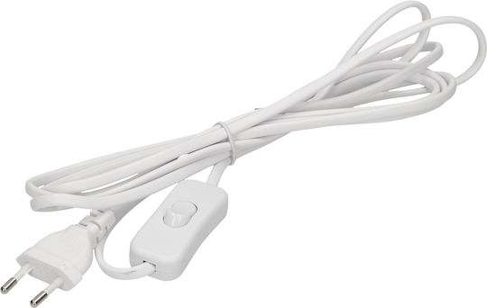 Orno Netzkabel mit Durchmesser 2x0.5mm² in Weiß Farbe 3m 1Stück