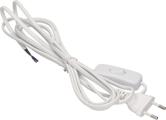 Orno Netzkabel mit Durchmesser 2x0.5mm² in Weiß Farbe 3m 1Stück