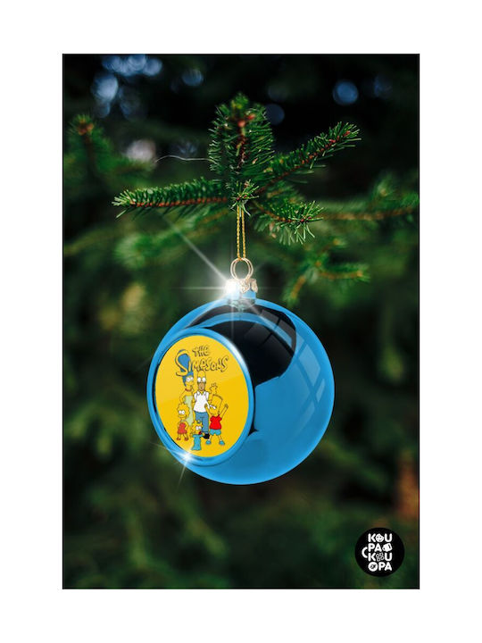 The Simpsons, Christmas Tree Ornament Blue Ball 8cm