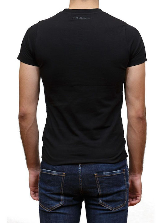 Karl Lagerfeld Crewneck Men's Short Sleeve T-shirt Black