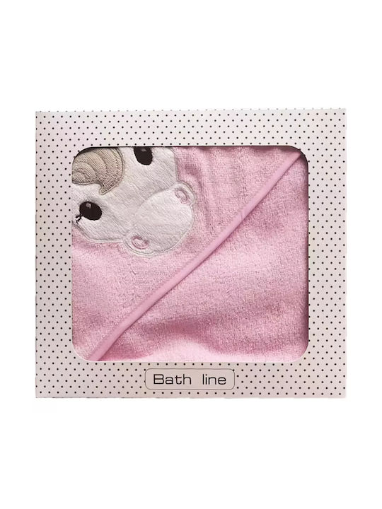 Das Home Baby Hooded Towel Pink 80x80cm