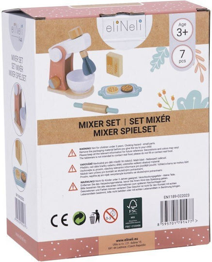 Eli Neli Montessori Mixer Set Ξύλινο Παιδικό Μίξερ Αξεσουάρ