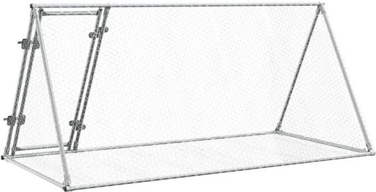 vidaXL 3281530 Клетка за зайци от Галванизирана Стомана 200брx105брx91брсм.