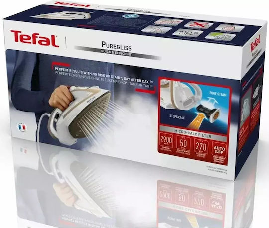 Tefal Puregliss Steam Iron 2900W with Continuous Steam Supply 50g/min