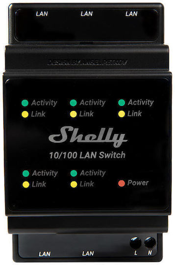 Shelly LAN L2 Switch mit 5 Ports Ethernet