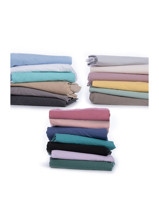 Nef-Nef Homeware Sheet Super-Double with Elastic 160x200+30cm. Basic Ecru