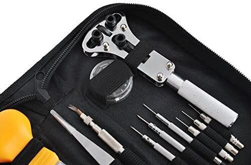 Werkzeugschatulle mit 13 Werkzeugsatz für Uhrenreparaturen