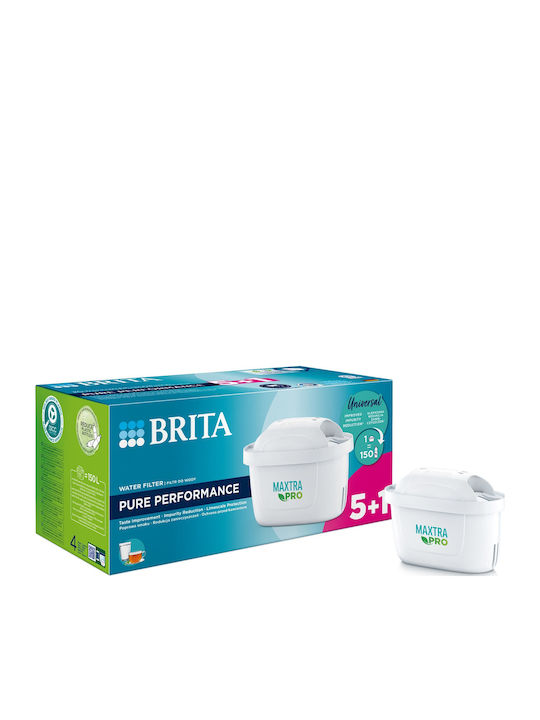Brita Water Filter Replacement for Pitcher Maxtra Pro Pure 6pcs