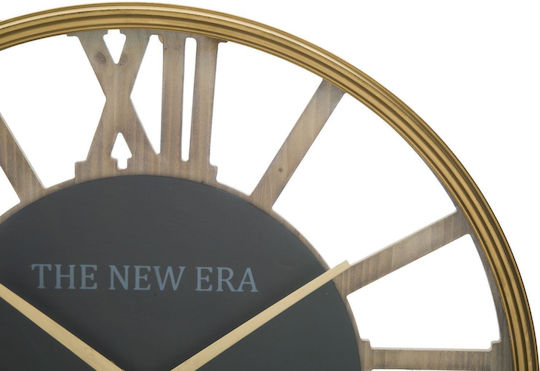 Mauro F Wall Clock Metallic Gold 60x6.5cm
