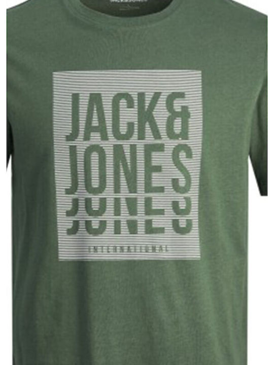 Jack & Jones T-shirt Bărbătesc cu Mânecă Scurtă Green