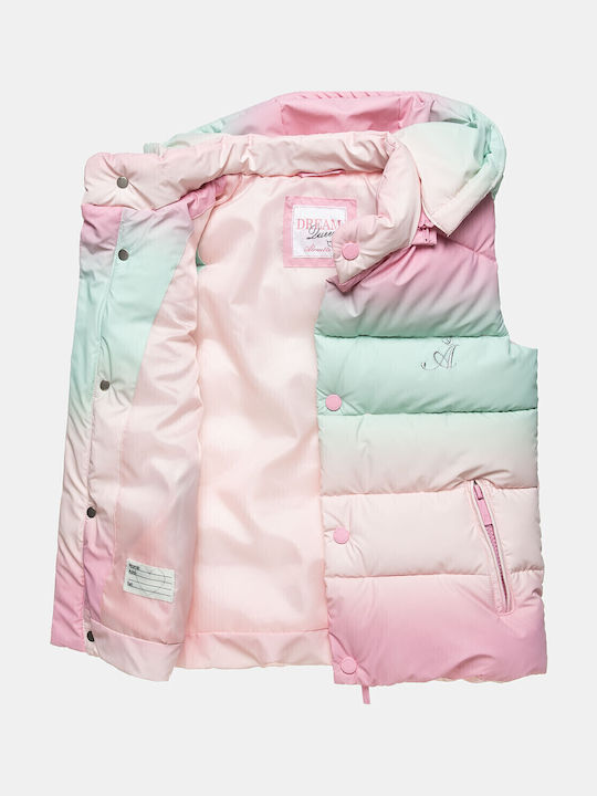 Kinder Steppjacke Beidseitig mit Kapuze Mehrfarbig