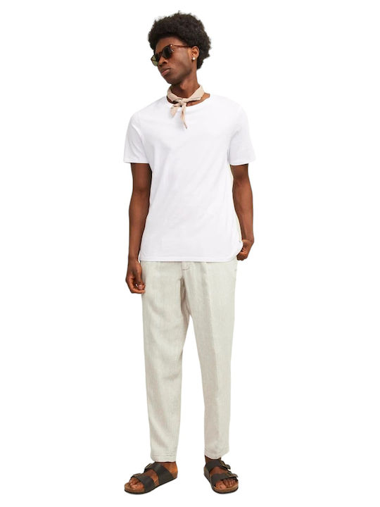 Trousers in Tapered Line Crockery Herringbone