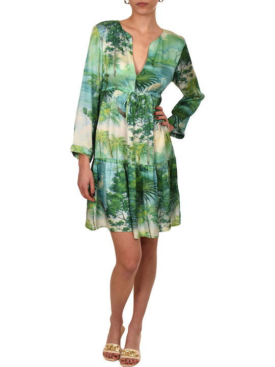 Mini Rochie Verde Vibrant