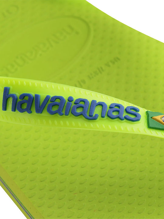 Brasil Logo Men's Flip Flops Green