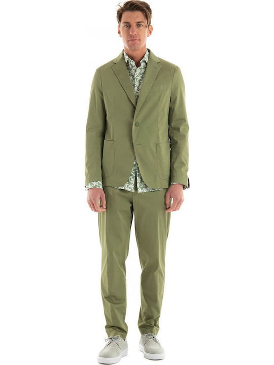 Men's Suit Jacket Slim Fit Dark Olive Green