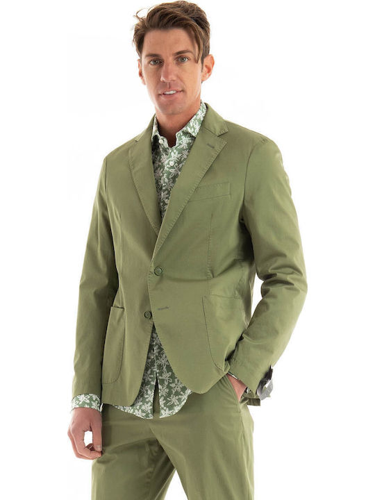 Men's Suit Jacket Slim Fit Dark Olive Green