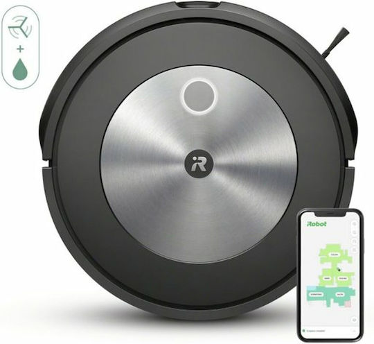 iRobot Roomba Combo j5 Σκούπα Ρομπότ με Οπτική Χαρτογράφηση Μαύρη