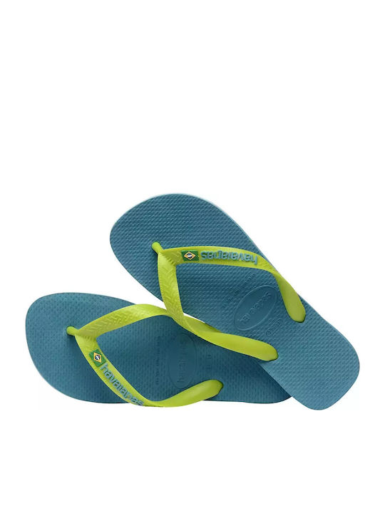 Brasil Logo Men's Flip Flops Green