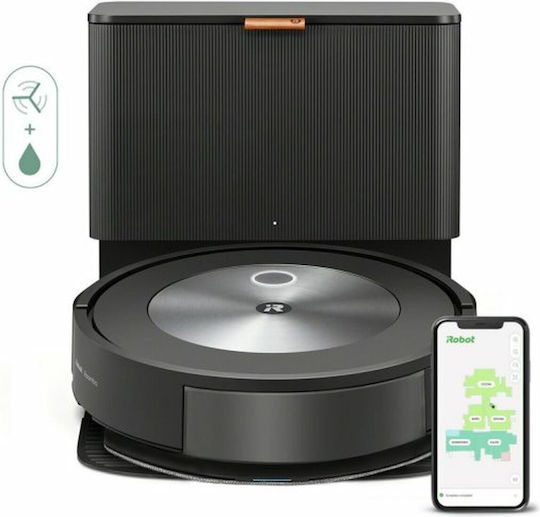 iRobot Roomba Combo J5+ Σκούπα Ρομπότ με Οπτική Χαρτογράφηση Μαύρη