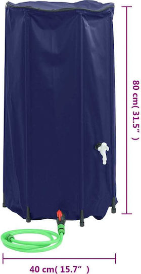 vidaXL Vertical Cylindrical Plastic Storage Tank 100lt for Water / Petroleum Blue