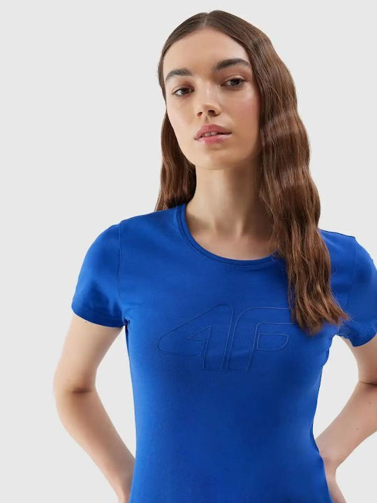 4F Damen Sportlich T-shirt Blau