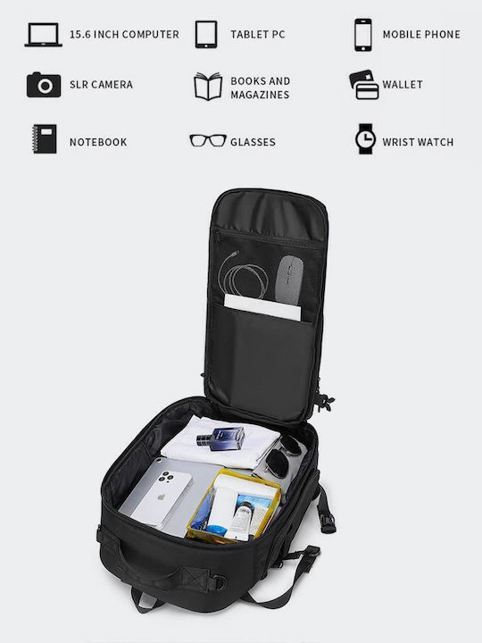 Ozuko Backpack Αδιάβροχο 32.3lt Μαύρο