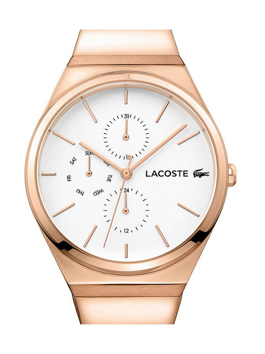 Lacoste Watch with Pink Gold Metal Bracelet