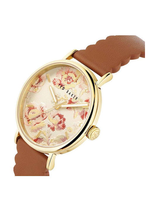 Ted Baker Phylipa Women's Watch with Brown Leather Strap