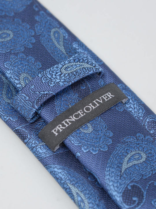 Prince Oliver Herren Krawatte Gedruckt in Blau Farbe