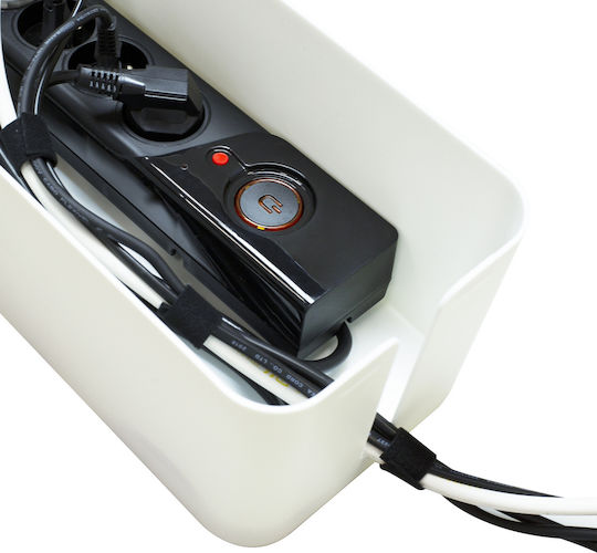 Organizator de cabluri Virone L Cb-1/w Plastic alb
