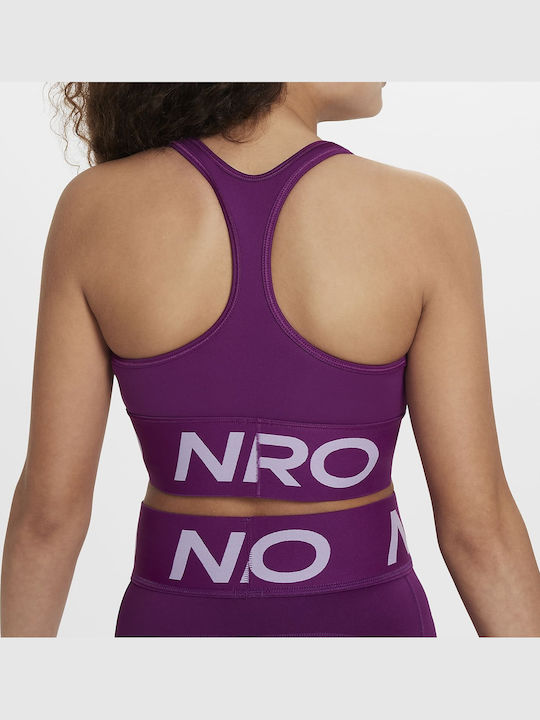 Nike Swoosh Pro Kids' Bralette Tank Top Dri-Fit Purple