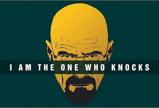 Poster Breaking Bad Eu Sunt Cel Care Bate la Ușă 61x90cm