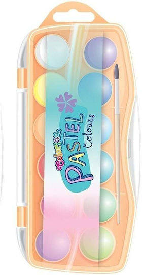 Colorino Νερομπογιές Pastel 12 Χρώματα + Πινέλο 85443ptr