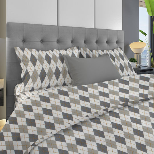 Dimcol Diamond Σετ Υπέρδιπλο 3τμχ 220x240εκ. 328 Grey
