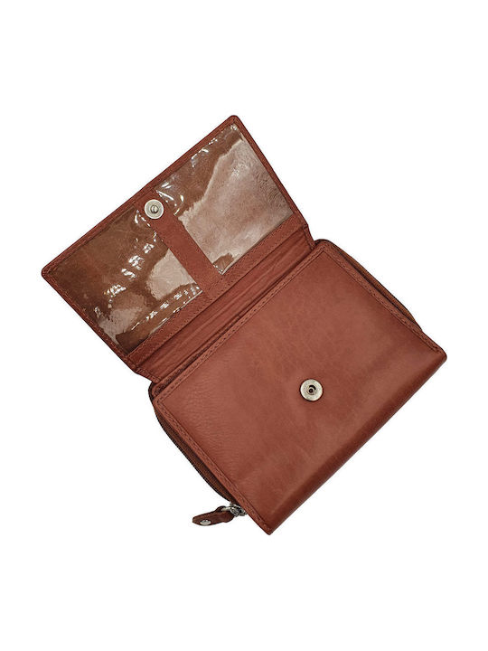 Klein Leder Damen Geldbörse Klassisch Tabac Braun