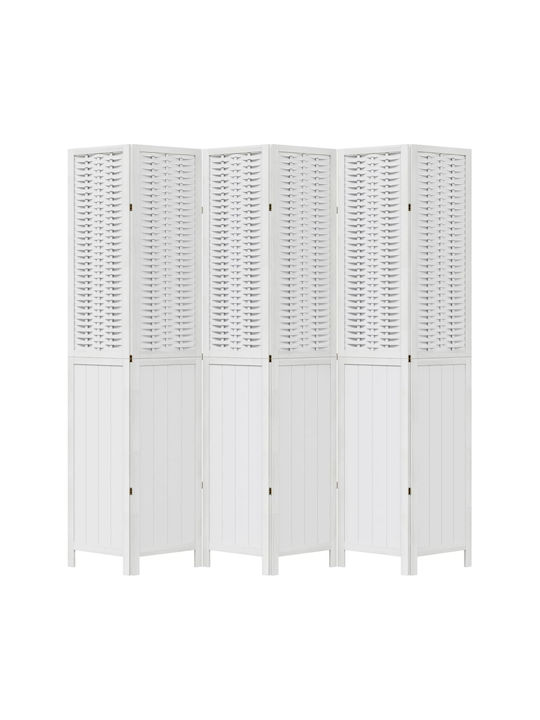vidaXL Decorative Room Divider Wooden with 6 Panels 210x220cm