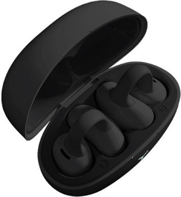 Wiwu Pandora T17 Open Ear Bluetooth Handsfree Ακουστικά με Θήκη Φόρτισης Μαύρα