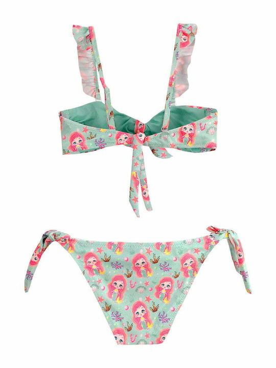 Flower Girl Kids Swimwear Swimwear Set Green