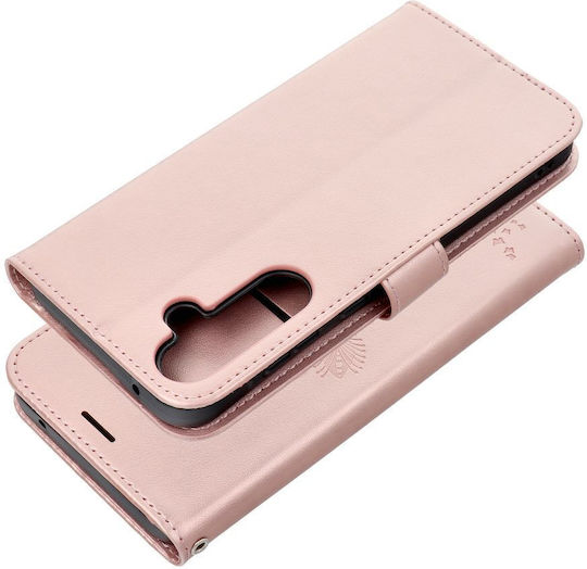 Samsung Mezzo Smart Book Case Piele artificială / Silicon Rose Gold (Samsung A55 5G)