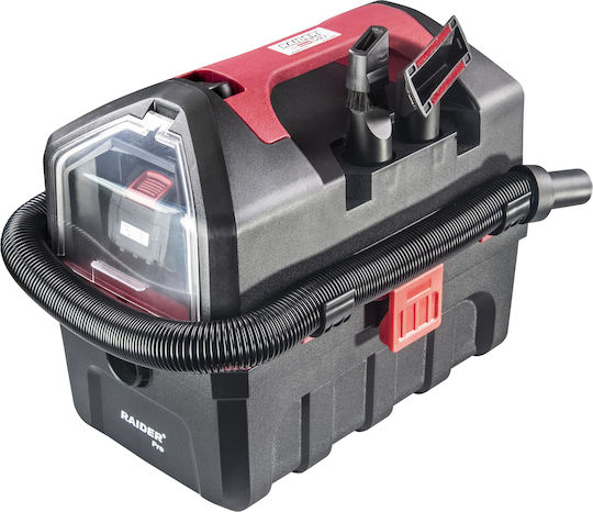 Raider Rechargeable Vacuum Wet / Dry Without Charger and Battery with Plastic Bin 10lt